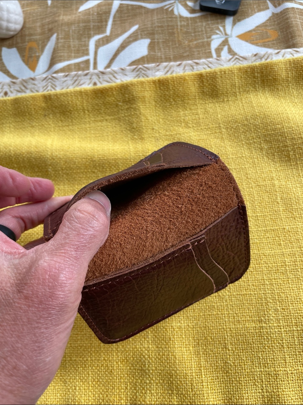 Portland Leather Brown Leather Card & Key Holder - Never used - Picture 3 of 5